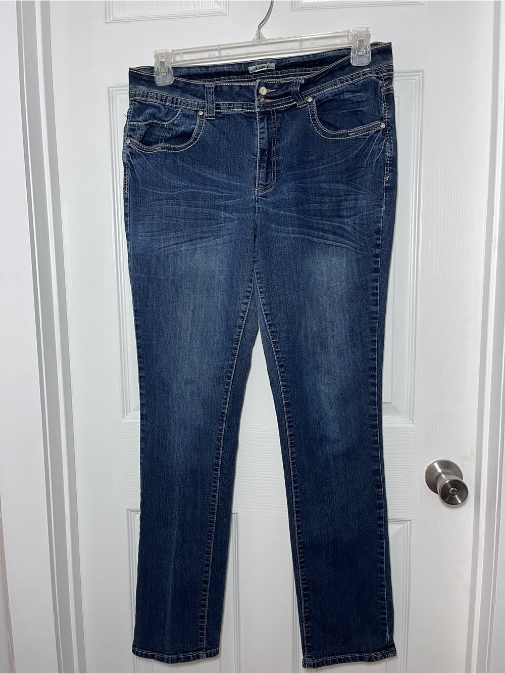 Cato Women's Straight Leg Jeans in Dark Blue Wash